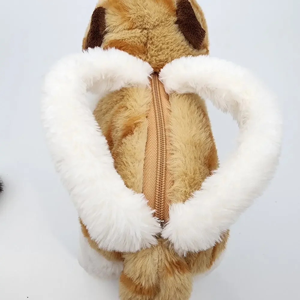 Plushies White Orange Tabby Plush Kitty Cat Purse Handbag Soft Stuffed Animal